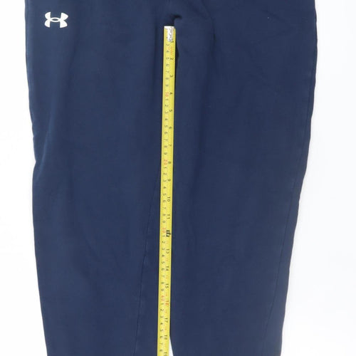Under Armour Boys Blue XL Jogger Trousers Elastic Waist Fleece Activewear
