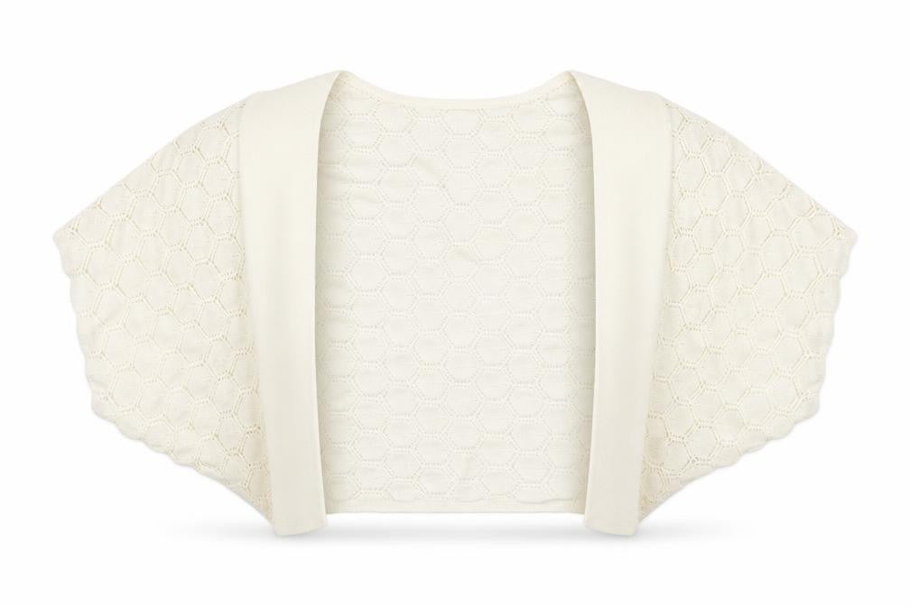 Grace Karin Women’s Ivory Open-Knit Shrug S Lightweight Viscose