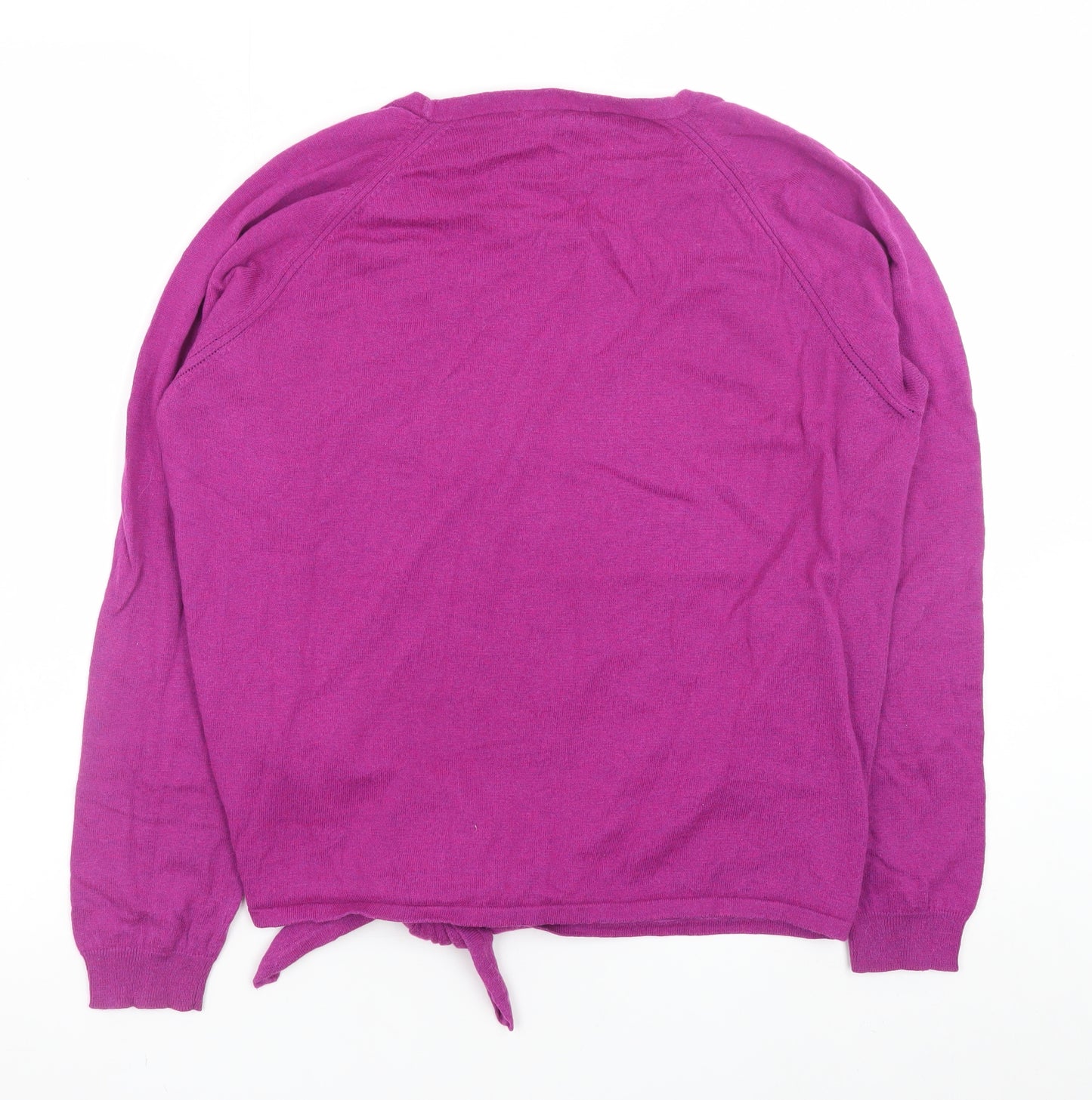 White Stuff Women's Purple Merino Wool Blend Pullover Jumper Size 14