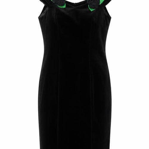 Principles Women Black Velvet Sheath Dress Size 12 Formal Evening