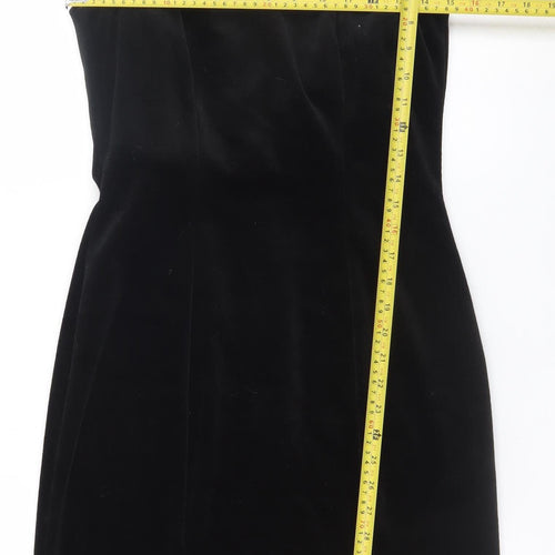 Principles Women Black Velvet Sheath Dress Size 12 Formal Evening