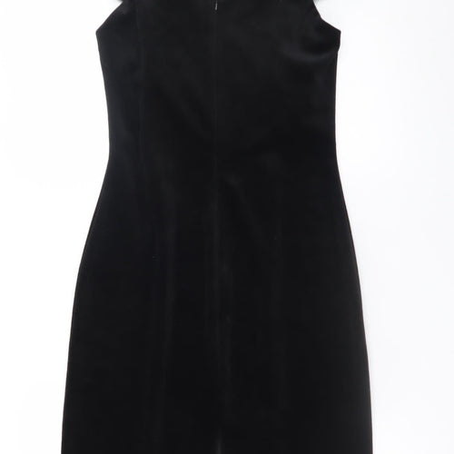 Principles Women Black Velvet Sheath Dress Size 12 Formal Evening