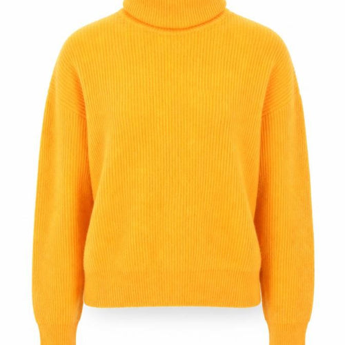 River Island Womens Yellow Roll Neck Ribbed Knit Jumper XS