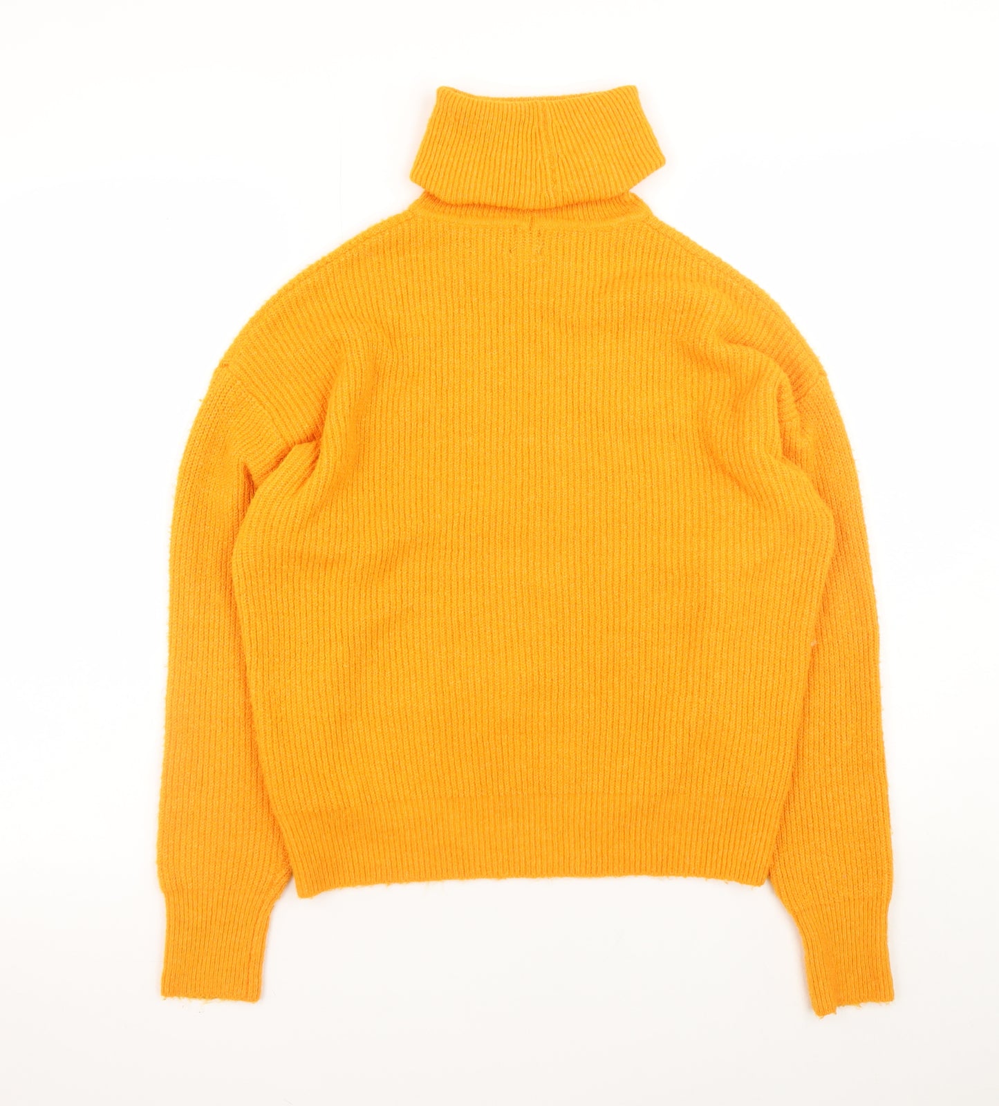 River Island Womens Yellow Roll Neck Ribbed Knit Jumper XS