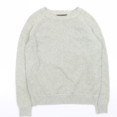 Marks and Spencer Men's Grey Cotton Pullover Jumper Size S