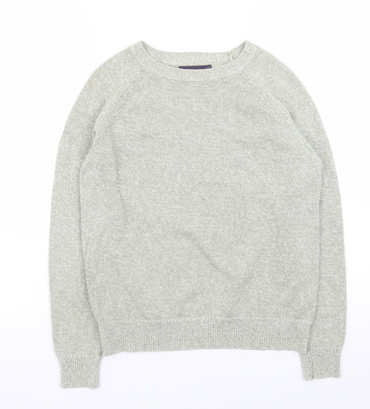 Marks and Spencer Men's Grey Cotton Pullover Jumper Size S