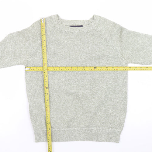 Marks and Spencer Men's Grey Cotton Pullover Jumper Size S