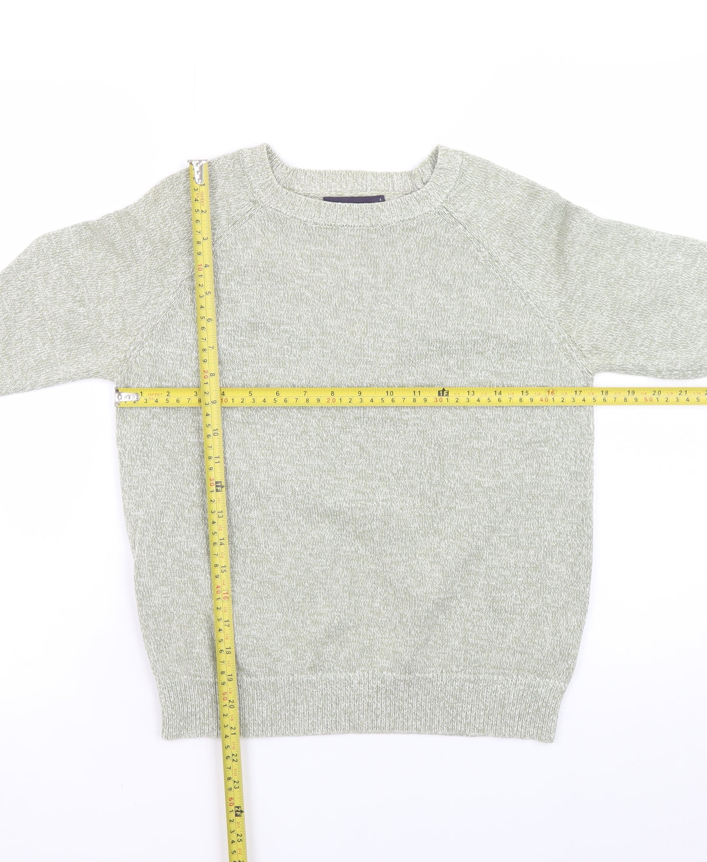 Marks and Spencer Men's Grey Cotton Pullover Jumper Size S