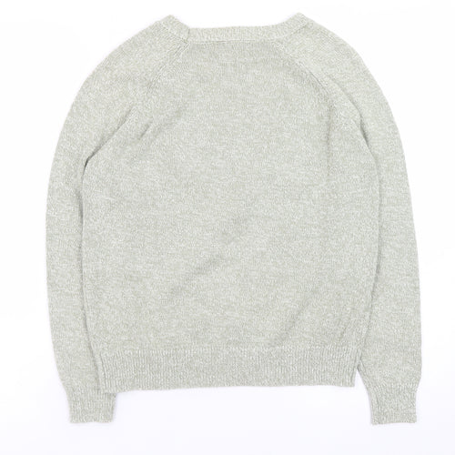 Marks and Spencer Men's Grey Cotton Pullover Jumper Size S