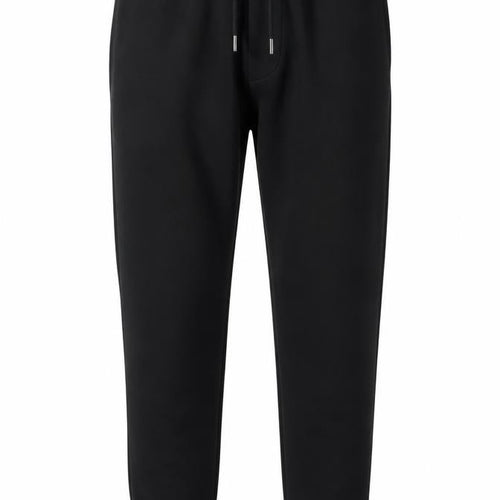boohooMAN Men's Black Joggers L Logo Stripe Tapered Sweatpants