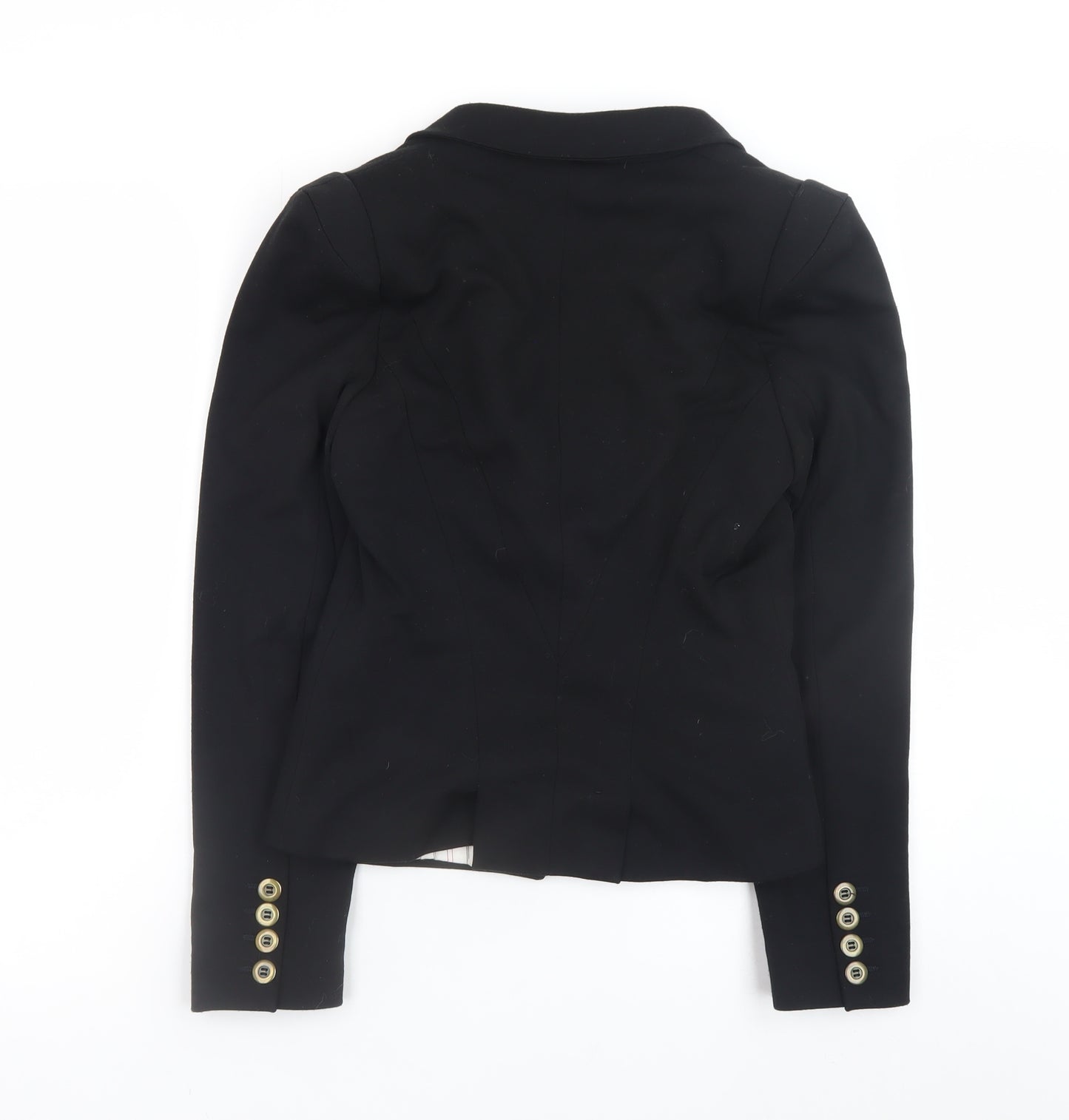 Next Women's Black Slim Fit Double Breasted Blazer Size 10