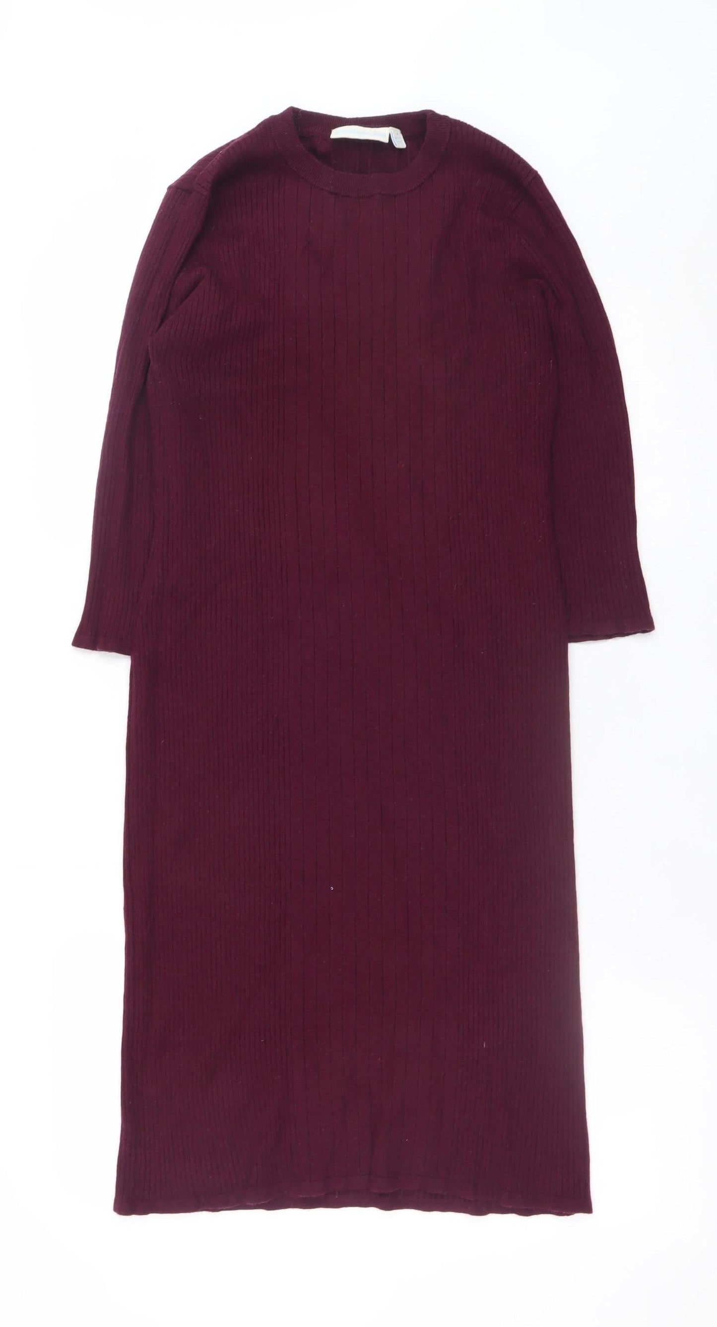 JoJo Maman Bébé Women's Red Knit Maternity Bodycon Dress M