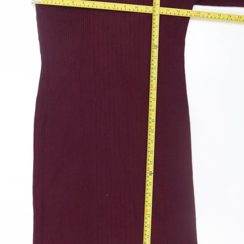 JoJo Maman Bébé Women's Red Knit Maternity Bodycon Dress M