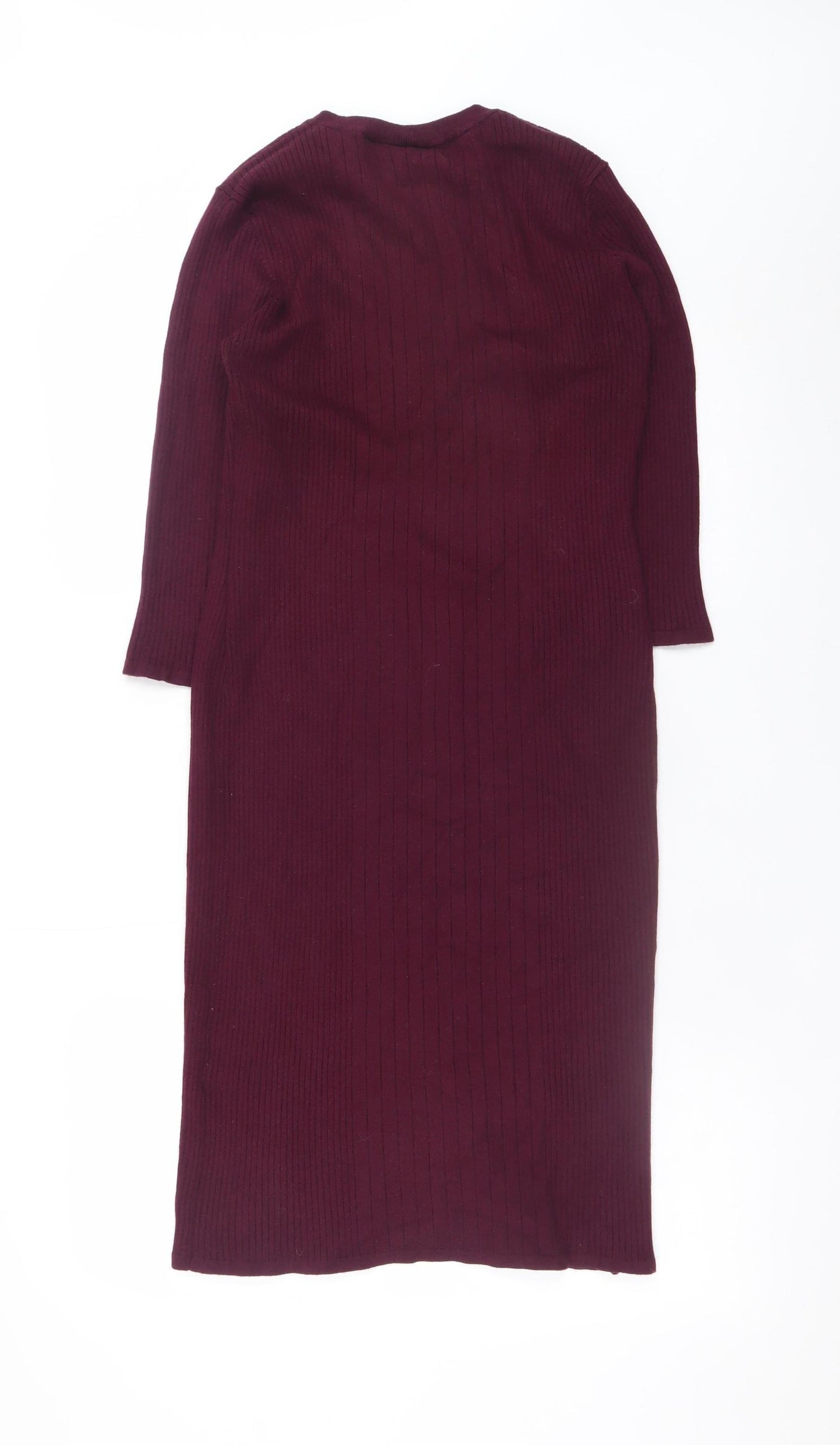JoJo Maman Bébé Women's Red Knit Maternity Bodycon Dress M