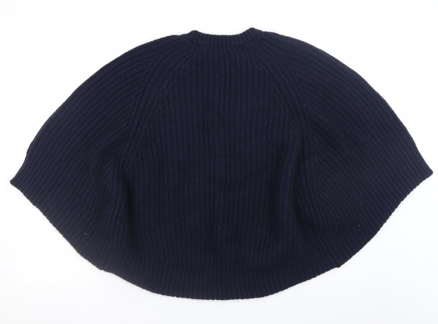Marks and Spencer Women’s Blue Chunky-Knit Cape Jumper Size S