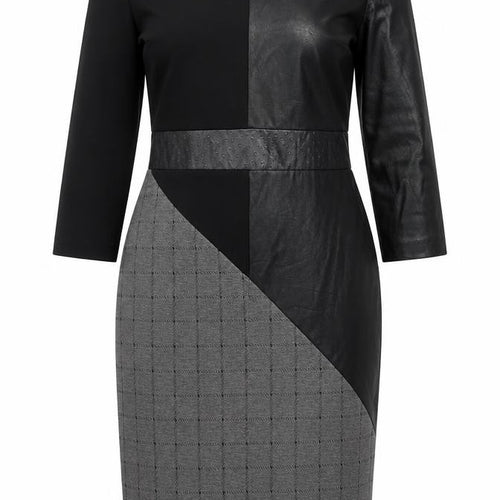 James Lakeland Women’s Black Sheath Dress Size 12 V-Neck Stretch