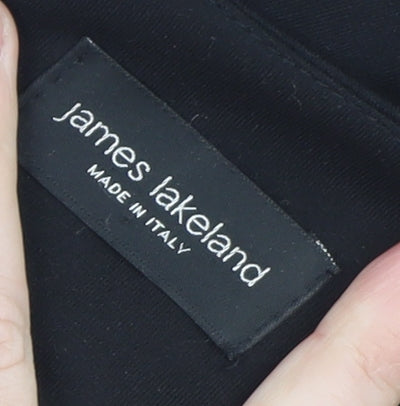 James Lakeland Women’s Black Sheath Dress Size 12 V-Neck Stretch