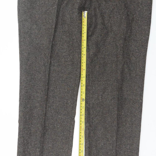 Next Women Grey Wool Blend Dress Trousers Size 32R