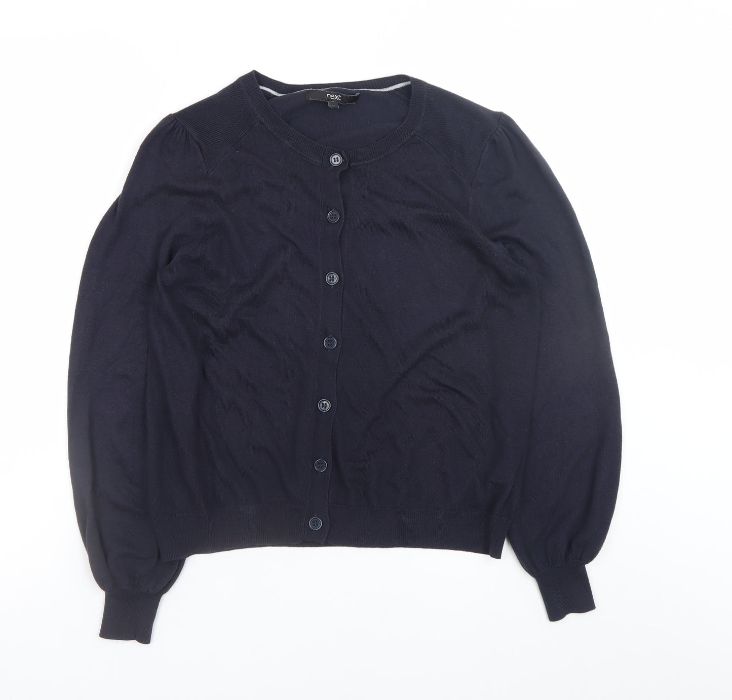 Next Women's Blue Crew Neck Button Cardigan Size 14