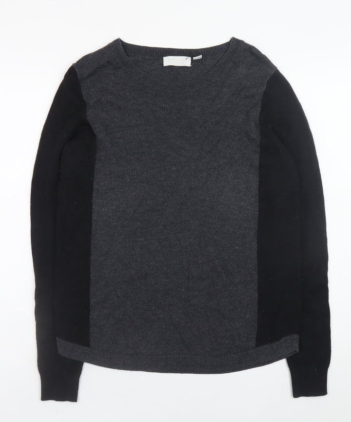 The White Company Women’s Grey Wool Blend Long Sleeve Jumper Size 10