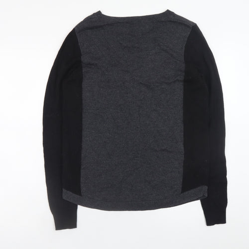 The White Company Women’s Grey Wool Blend Long Sleeve Jumper Size 10