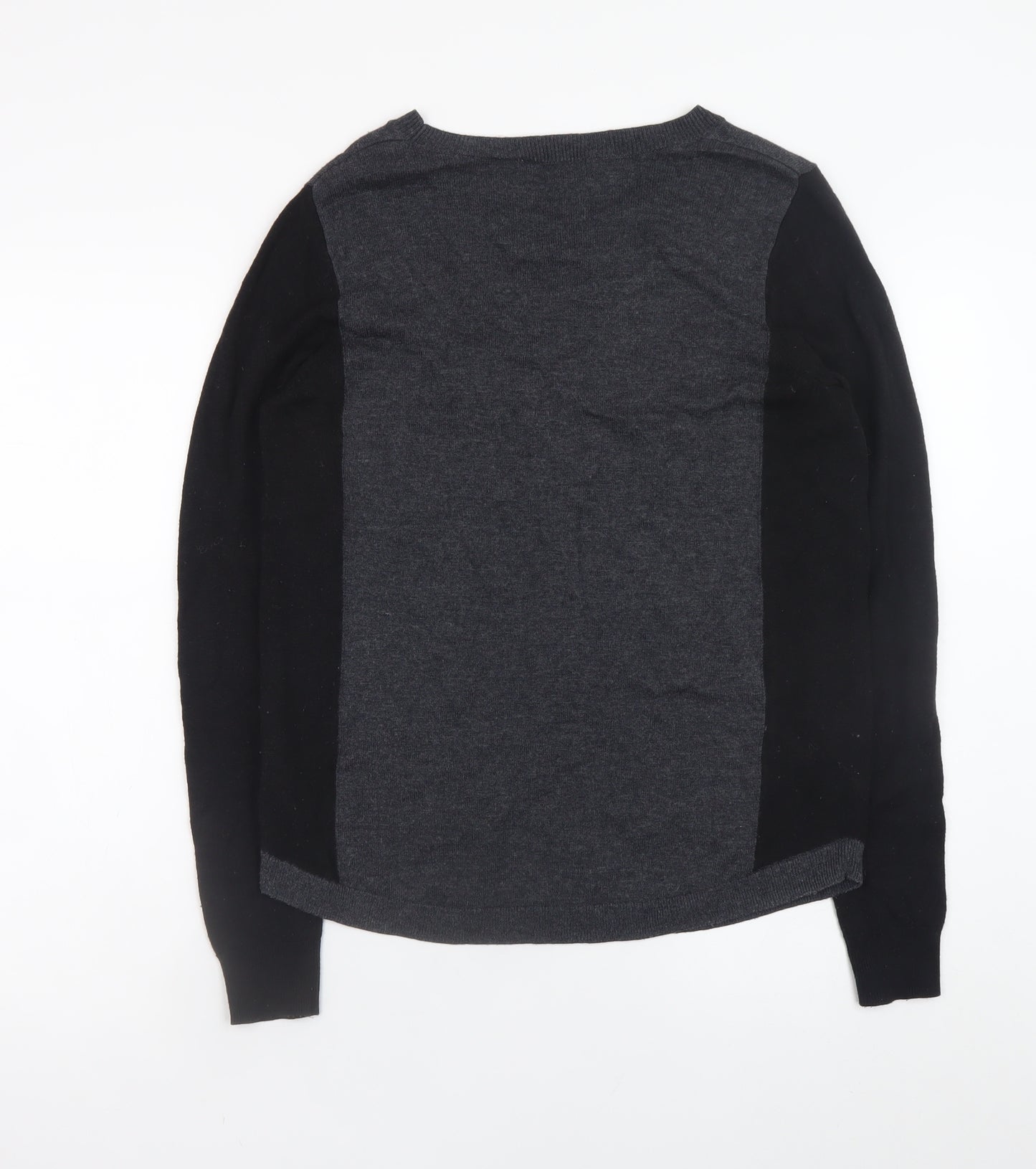 The White Company Women’s Grey Wool Blend Long Sleeve Jumper Size 10