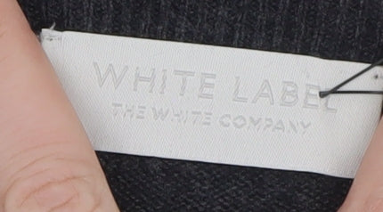 The White Company Women’s Grey Wool Blend Long Sleeve Jumper Size 10
