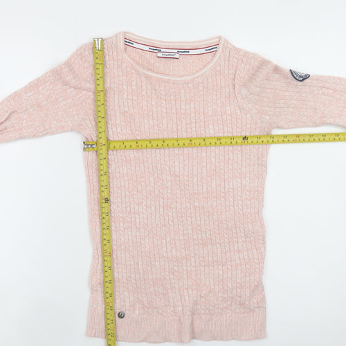 KangaROOS Women’s Pink Cable-Knit Cotton Blend Jumper Size 6