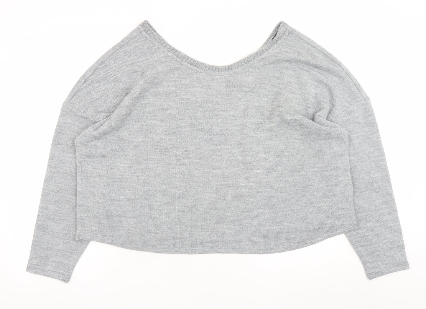 Marks and Spencer Women’s Grey V-Neck Long Sleeve Pullover Jumper Size 24