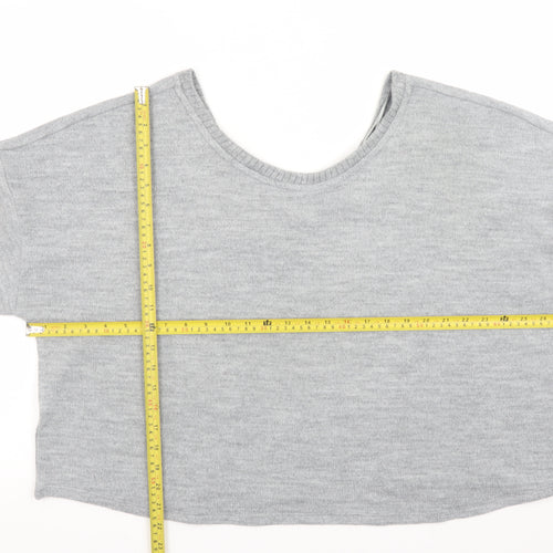 Marks and Spencer Women’s Grey V-Neck Long Sleeve Pullover Jumper Size 24