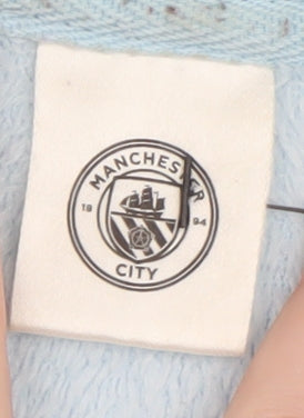 Manchester City Boys Blue Fleece Hooded Robe 13-14 Years