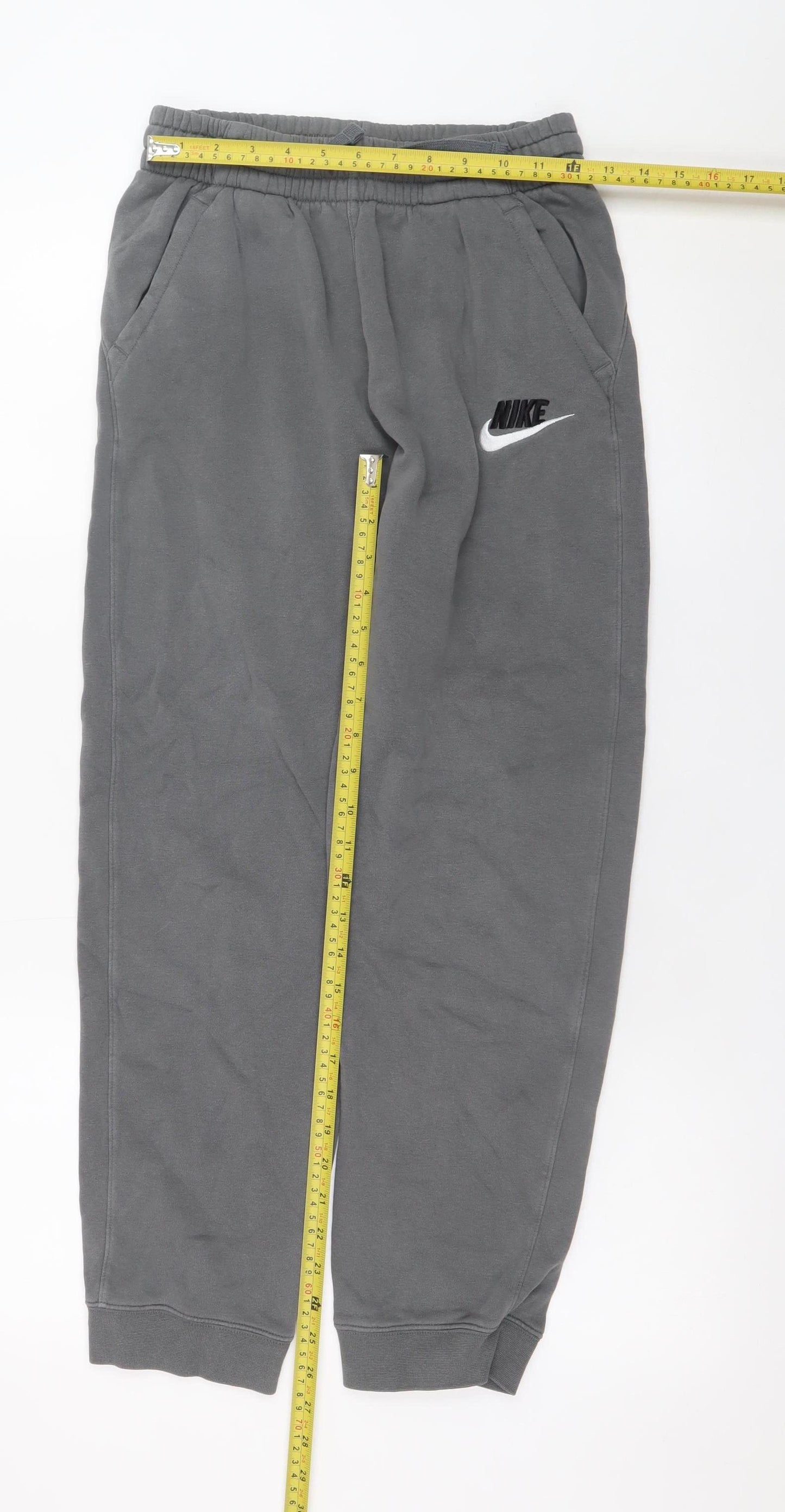Nike Boys Grey XL Jogger Sweatpants with Drawstring Waist