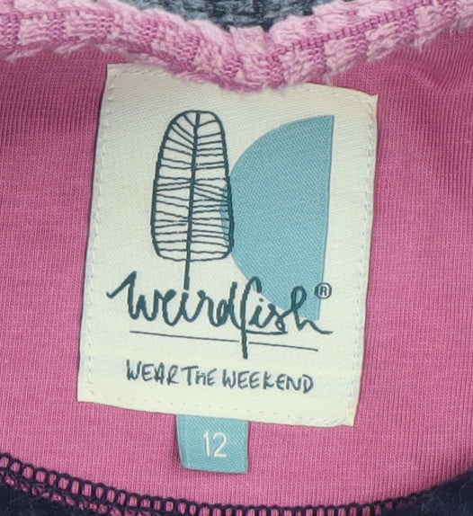 Weird Fish Women’s Blue Full Zip Fleece Jacket Size 12