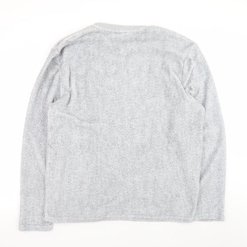 Primark Men’s Grey Marvel Fleece Pyjama Top 2XL Long Sleeve