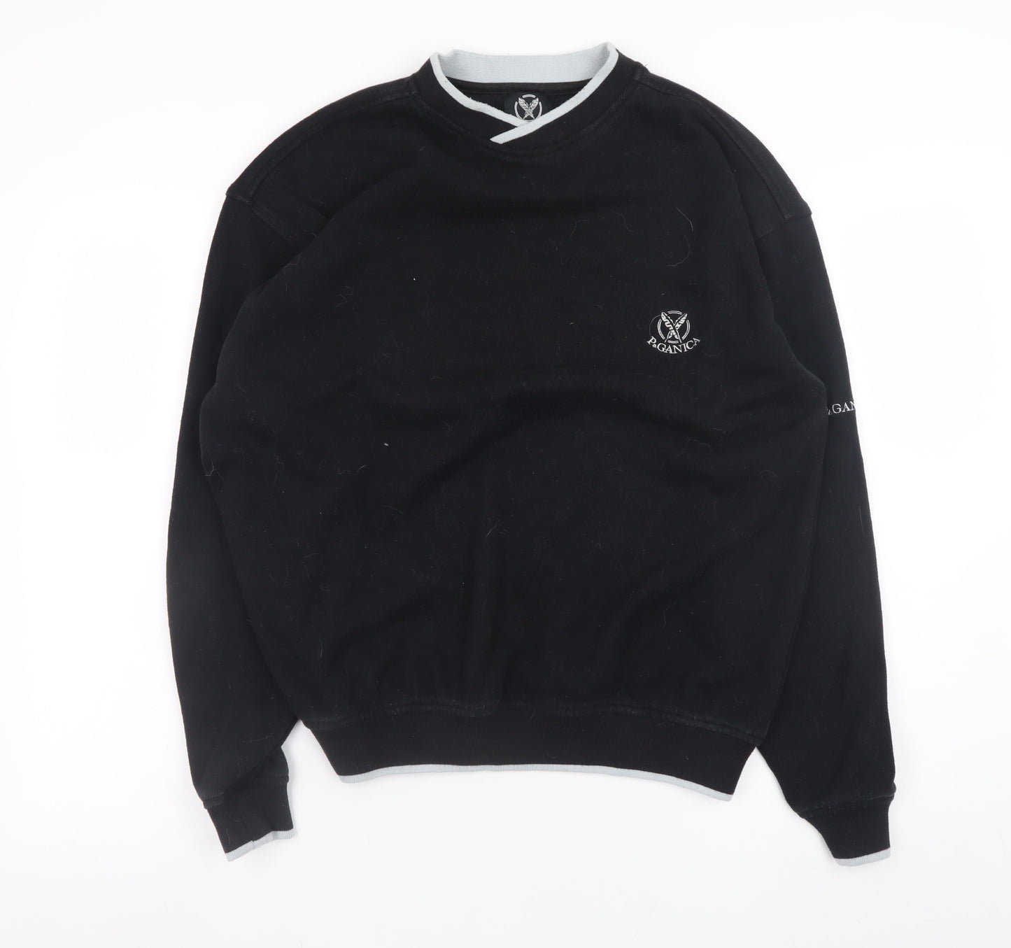 Paganica Men's Black Crew Neck Pullover Sweatshirt Size M