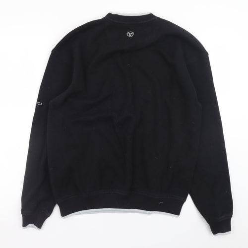 Paganica Men's Black Crew Neck Pullover Sweatshirt Size M
