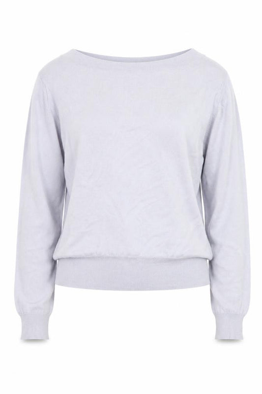 Front view of John Smedley Men’s Grey Wool Cotton Small Crew Neck Jumper