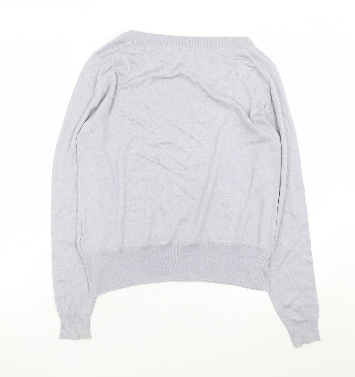 John Smedley Men’s Grey Wool Cotton Small Crew Neck Jumper