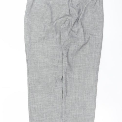 Next Women’s Grey Check Trousers Size 8 Regular Straight Leg Workwear
