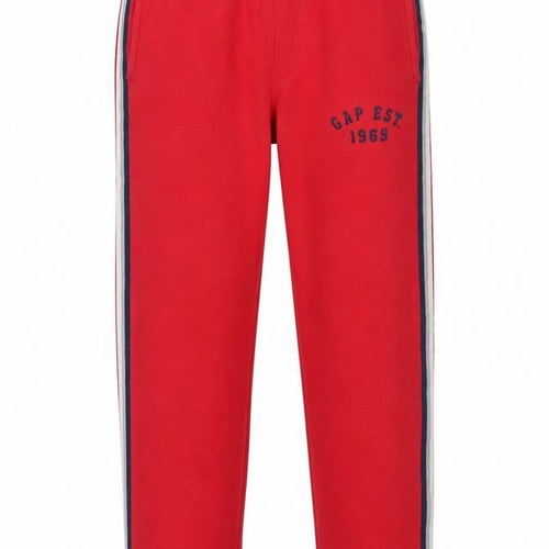 GAP Kids Boys Red Jogger Trousers 13-14 Years Fleece Elastic Waist