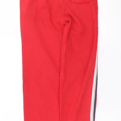 GAP Kids Boys Red Jogger Trousers 13-14 Years Fleece Elastic Waist