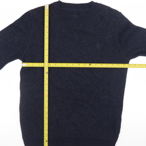 Element Men's Blue Wool Blend Crew Neck Pullover Jumper Size S