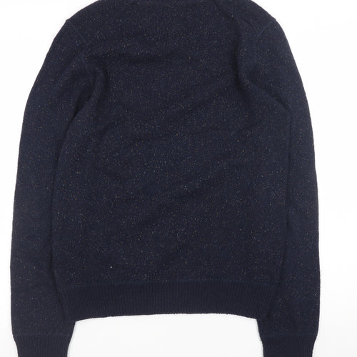 Element Men's Blue Wool Blend Crew Neck Pullover Jumper Size S