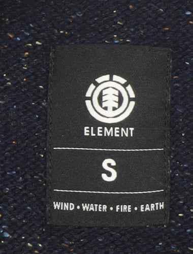 Element Men's Blue Wool Blend Crew Neck Pullover Jumper Size S