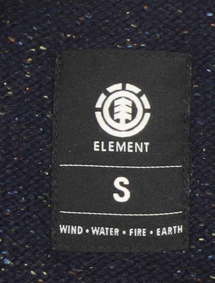 Element Men's Blue Wool Blend Crew Neck Pullover Jumper Size S