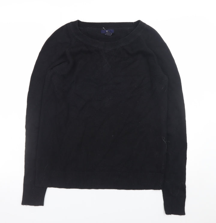 Gap Men's Black Cotton Knit Crew Neck Pullover Jumper Size M