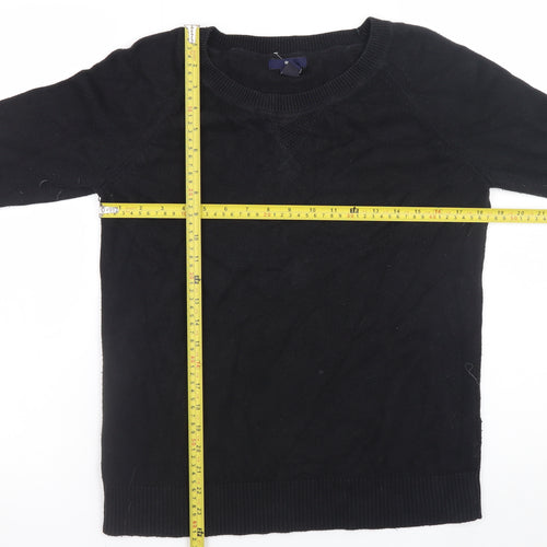 Gap Men's Black Cotton Knit Crew Neck Pullover Jumper Size M