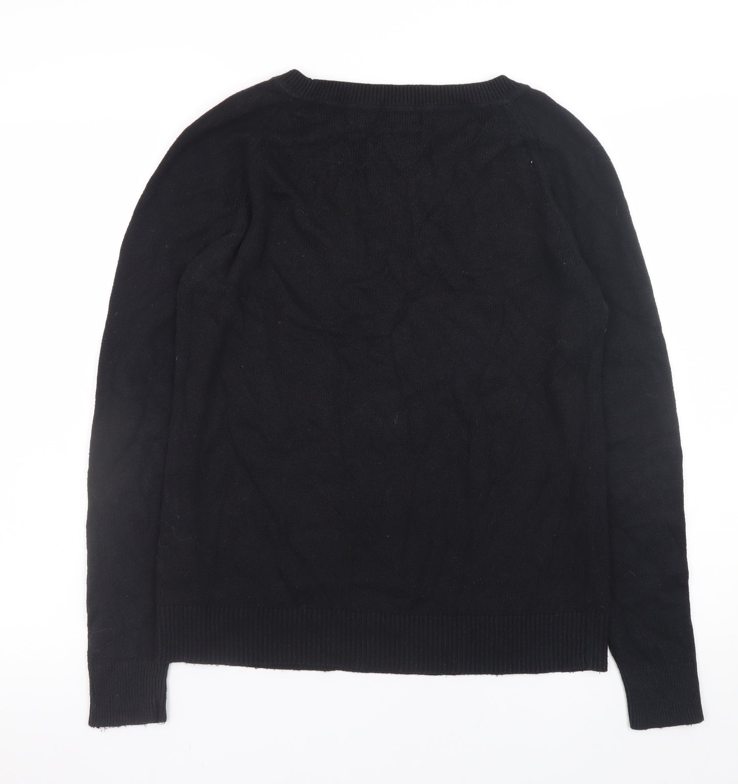 Gap Men's Black Cotton Knit Crew Neck Pullover Jumper Size M