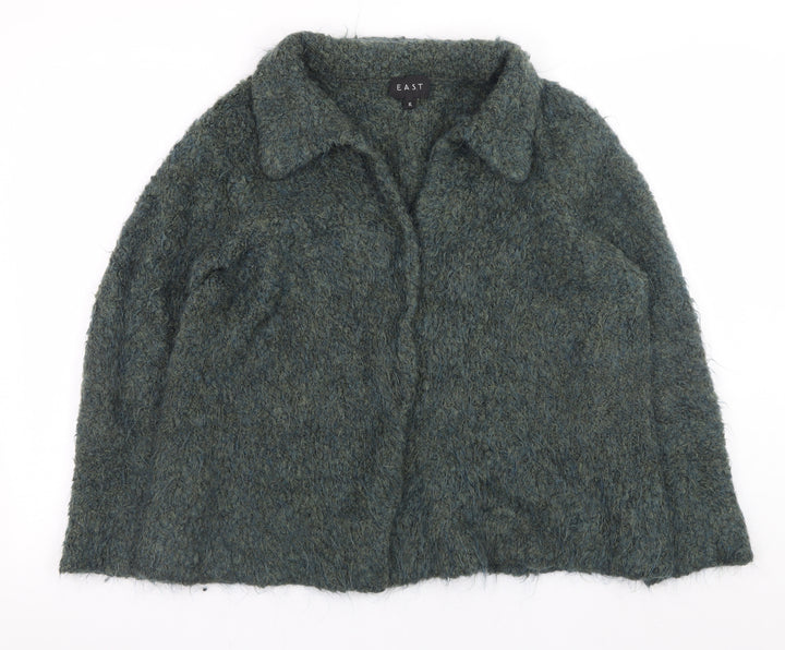 EAST Women’s Green Wool Blend Collared Cardigan XL