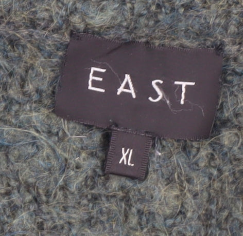 EAST Women’s Green Wool Blend Collared Cardigan XL